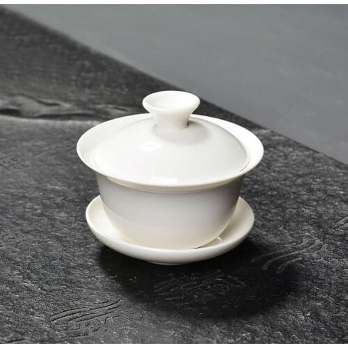 Mini White Gongfu Tea Porcelain Gaiwan 70ml 2.37 fl oz