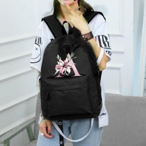 Fashion Lily Letters Print Women Backpack Oxford School Bags for Teengers Gilrs Female Travel Casual Backpacks Lady Shoulder Bag