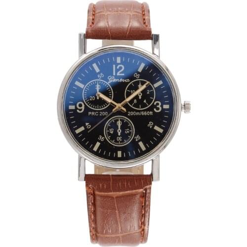 2021 Fashion Men Watch Male Numerals Blu-Ray Leather Band Quartz Ultra Thin Business Mens Wristwatch Casual Small Gift