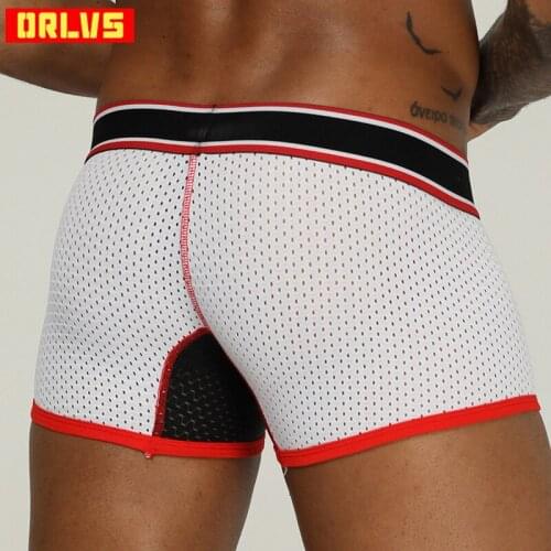 ORLVS Brand Boxer Men Underwear Cotton Male Panties Comfortable Underpants Breathable Quick Dry Men Boxer Shorts Cueca Tanga