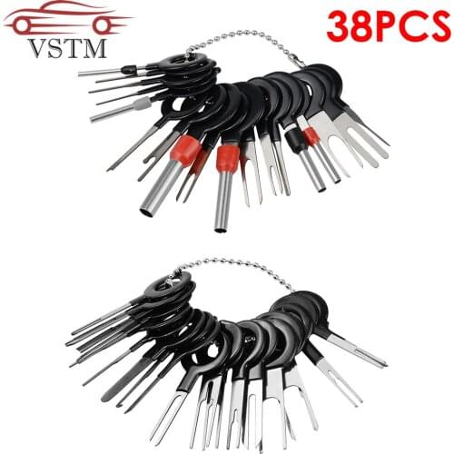Newest 8/11/38Pcs Connector Pin Removal Auto Car Plug Circuit Board Wire Harness Terminal Extraction Pick Crimp Pin Back Needle