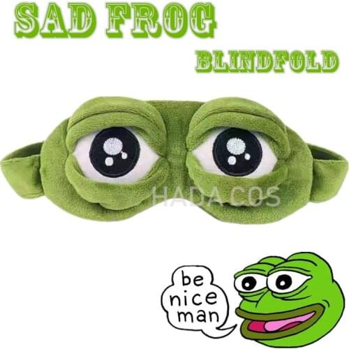 Plush Eye Cover Sleep Mask Cute Sleeping Eye Mask Sleeping Mask 3D Frog Green Eye Band Rest Eyepatch Eye Blindfold Funny Gift
