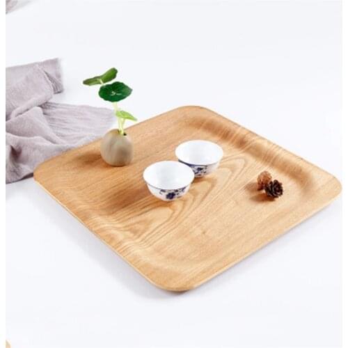 Food Cake Candy Trays Dried Fruit Plates Home Fruit Snack Pan Storage Solid Wood Plate Dish