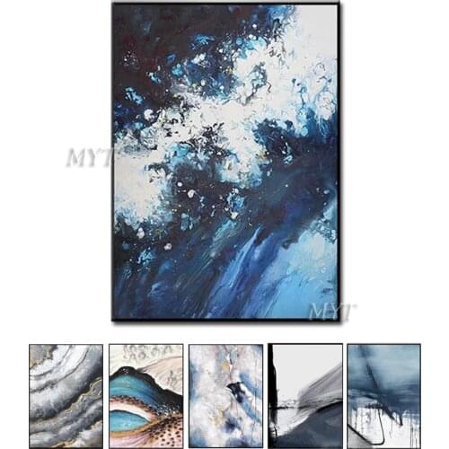 Rivers And Lakes And Seas Abstract Oil Painting Hand-painted Wall Art Living Room Picture Home Decoration Painting No Framed