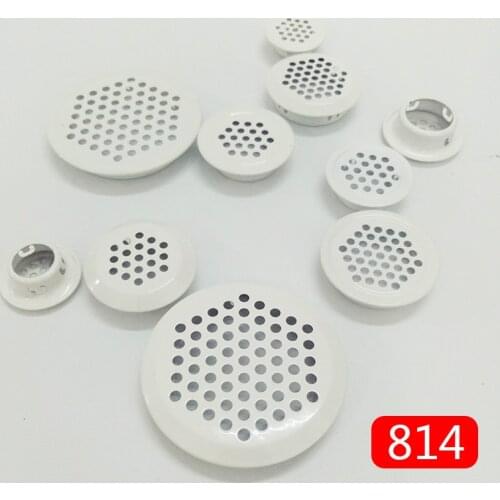 10pcs Wardrobe Cabinet Mesh Hole Air Vent Louver Ventilation Cover Stainless Steel Milk White color Dia.19mm/25mm/29mm/35mm/53mm