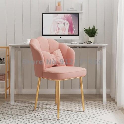 Net red makeup chair ins bedroom light luxury style backrest stool household nail dressing table simple chair
