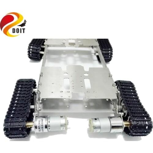 Tank Chassis Crawler 4WD smart Tank Car Chassis for DIY Toy Mobile Platform Mounting Interface for Servo Robot Arm