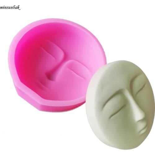 Minsunbak DIY Face Silicone Mold 3D Facial Candle Aromatherapy Plaster Mold