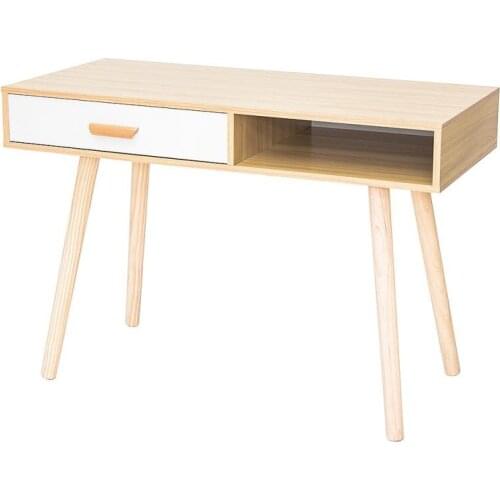Office Computer Desk Desktop Bedroom Desk Combination Learning Desk Wood Writing Desk Table Home Furniture Supplies 110*75*50CM