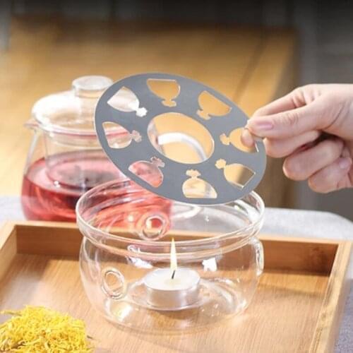 Teapot Warmer Insulation Base Candle Holder Coffee Water Clear Glass Heat-Resisting Tea Accessories-Heating Wholesale