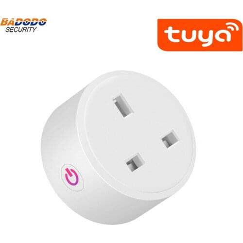 Tuya WiFi Smart UK Type power Plug Switch Socket outlet with power monitor work with alexa google home