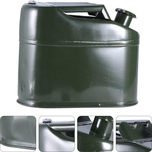 1pc 5L Capacity Thickened Gasoline Barrel Outdoor Standby Iron Barrel for Car