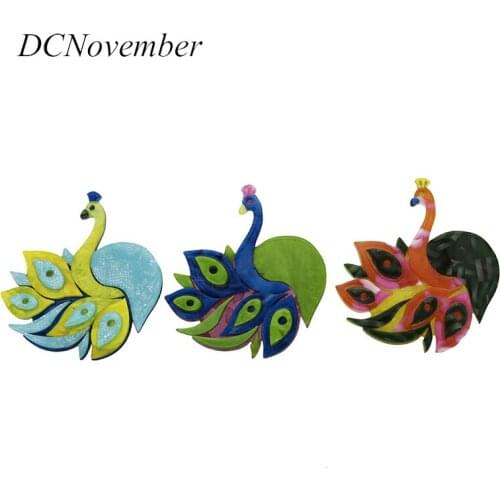 Vintage Colorful Peacock Brooches Fiber Brooch Peacock Bird Pins Jewelry For Women Man Dress Accessory DCNovember