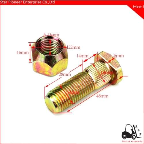 Forklift parts Hub bolt and nut for HELI 1-3 tons