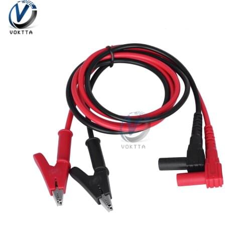 0.9M Alligator Cilp Wire Line 4MM Cable Lead Connector 20A 90CM Dual Tester Probe Crocodile Clip for Multimeter Measure Tool