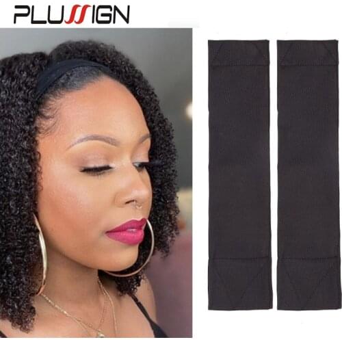 1-2Pcs/Lot Black Pink Soft Headband With Adjustable Velcro Head Band Wig Making Band Wig Grip Headband Non Slip Diy Wig Tools