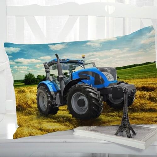 1pc Pillow cover Pillow case Luxury Bedding Pillowcase Pillowcovers decorative 50x70 Customizable size 3D Print tractor blue
