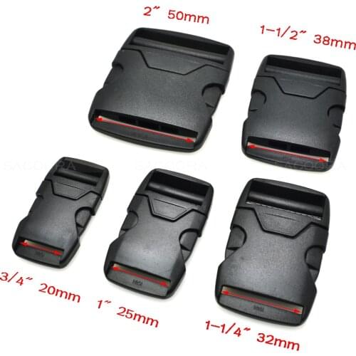 20mm 25mm 32mm 38mm 50mm Webbing Plastic Side Release Bump Buckle for Backpack Straps Luggage Outdoor sports bag