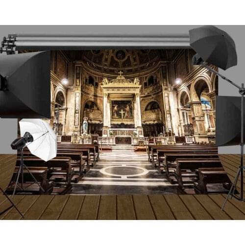 150x220cm Christian Church Photography Backdrop Golden Wall Backdrop Wedding Lover Portrait Backdrops Studio Props