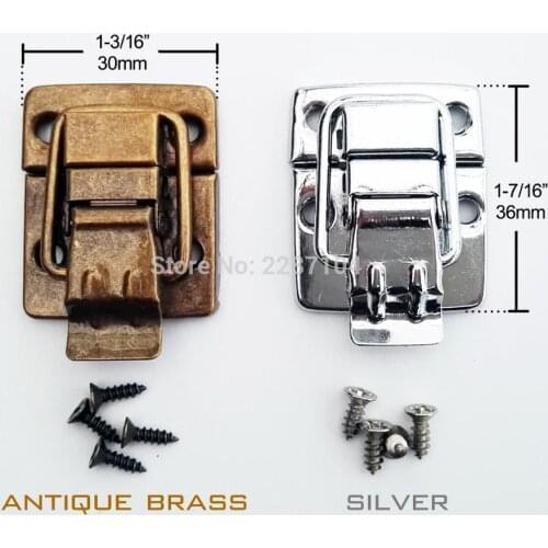 2pcs Brand new High quality Rectangle Square Trunk Toggle Catch Jewelry Chest Wooden Wine Box Case Suitcase Hasp Latch Lock