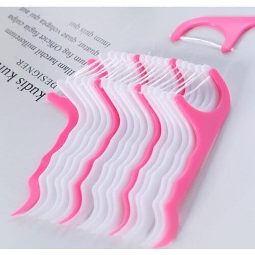 25Pcs/set Disposable Nylon Dental Flosser Interdental Brush Teeth Stick Toothpicks Floss Pick Oral Gum Teeth Cleaning Care