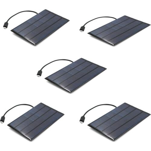 2W 5V Solar Cells Micro USB Android Solar Panel Charger Pane Fast DIY Outdoor Battery Polysilicon Portable Travel Tablet