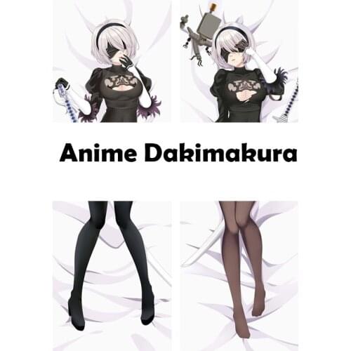 Anime Game NieR:Automata YoRHa No.2-B Arms Dakimakura Otaku Bedding Throw Cushion Pillow Cover Body Cosplay Hugging Pillowcase
