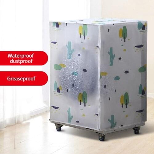 1pc Flip-top Washer Automatic Roller Washer Fully Cover Washing Machine Waterproof PEVA Thicken Cover Washing Machine Dust Cover