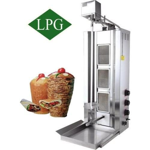 AUTOMATIC ROTATING - Commercial PROPANE GAS Vertical Broiler Shawarma Gyro Doner BBQ Kebab Tacos Al Pastor Grill Trompo Machine