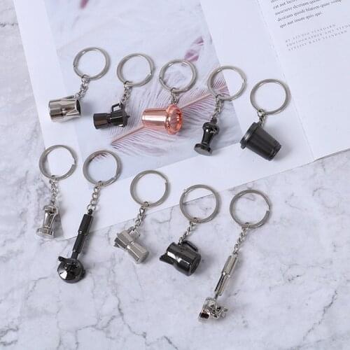 Handle Keyring Portable Coffee Accessories Gift Keychain Coffee Portable Coffeeware Machine Pitcher Keyring Creative Coffee