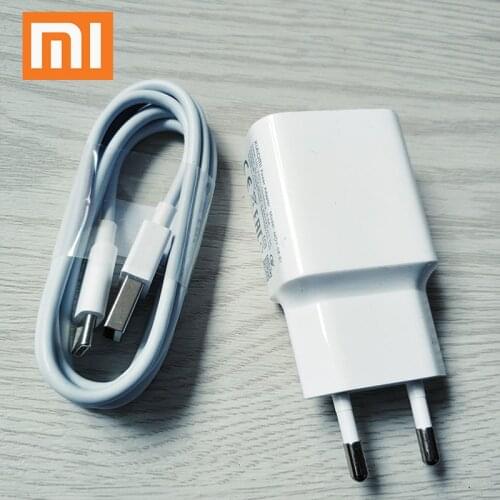 For XiaoMi Mi 9 Fast charger QC3.0 EU wall Usb type-c cable 9V 2A Quick Charge adapter for Mi 9 pro 9t A2 A1 F1 8 6 Mix 3 2s 2