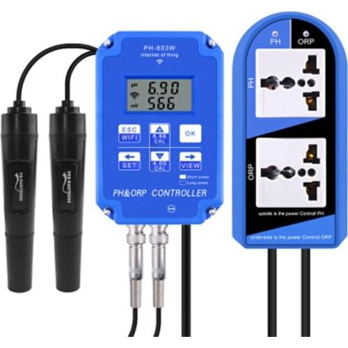 Wifi Monitoring Digital Acid-Base and Redox Controller Aquaculture PH ORP Meter-EU Plug
