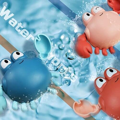Childrens Baby Bathing Childrens Bathroom Playing In Water Cartoon Little Crab Clockwork Wind-up Swimming Toy