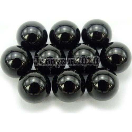 Grade AAA 6mm Natural Black Onyx Gems Stone No Hole Round Sphere Ball Healing Collectibles 100Pcs/Pack