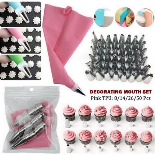 12/18/48/54pcs Piping Tips Cream Nozzles For Cake Tool Bakery Accessories Flower Piping Pastry Bag Cake Decorating Tools