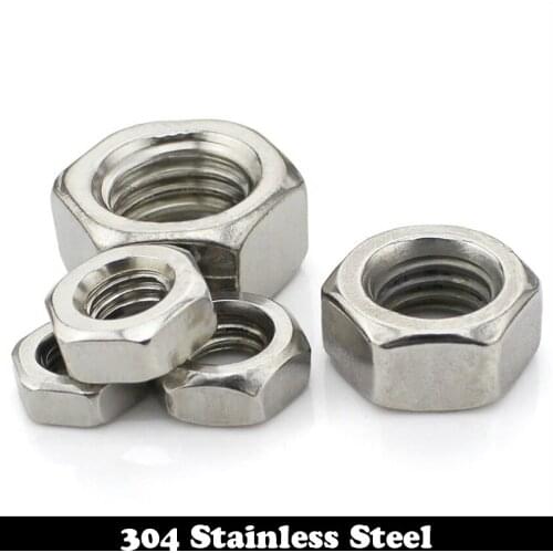 M4 M5 M6 M8 M10 304 201 Stainless Steel 304SS 201SS Left-Handed Metric Left Way Hex Hexagon Nuts Reverse Thread Left Hand Nut