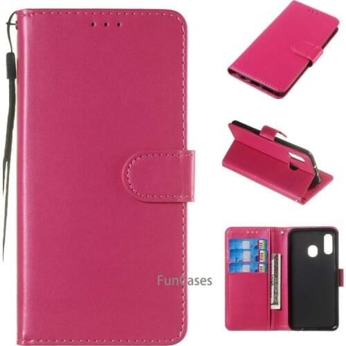 Magnetic Flip Case For Samsung Galaxy A40 A 40 Case Cover Leather Wallet Card Holder Bookcase High Quality Retro Plain Shell