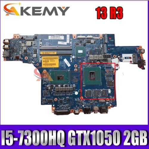 Akemy I5-7300HQ GTX1050 2GB FOR Dell Alienware 13 R3 Laptop Motherboard BAP00 LA-D581P CN-0THFCD THFCD Mainboard 100%Tested