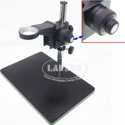 Lapsun 25mm / 50mm Metal Stereo Adjustment Coaxial Coarse Fine Focus Arm Microscope Head Holder Ring Pillar Arbor Full Stand