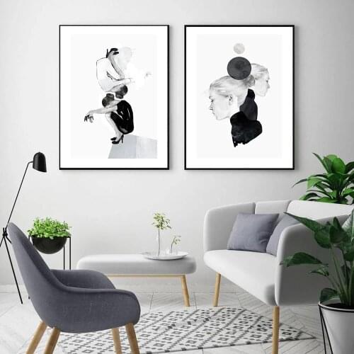Minimalist Powerful Feminis Poster Black White Women Art Print Nordic Canvas Painting Modern Wall Picture Living Room Home Decor