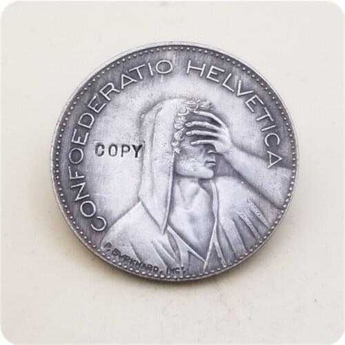 Hobo Nickel Coin 1950B and 1965B Switzerland 5 Francs copy coins commemorative coins collectibles