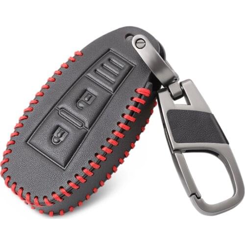 VCiiC Genuine Leather Men Car Key Bag Case Cover Key Holder Chain For Suzuki SX4 Kizashi Swift