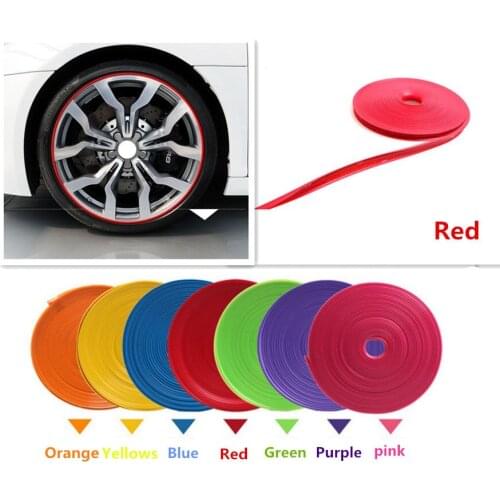 A Set Silicone Protect Auto Wheel Hub Four-Wheel Stickers Decoration Strip