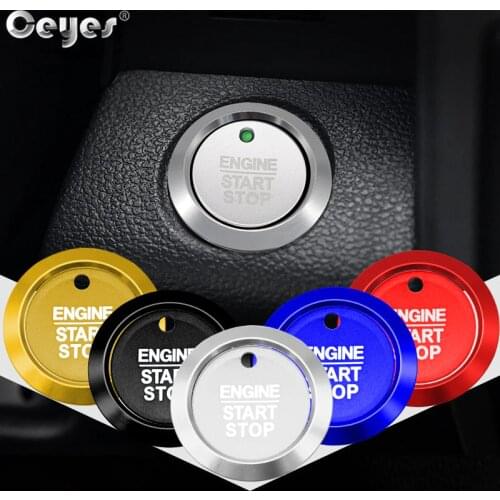 Car Stickers For Ford F150 Fiesta Ecosport Taurus Edge Sport Auto Engine Start Stop Button Covers Ring Case Accessories Styling