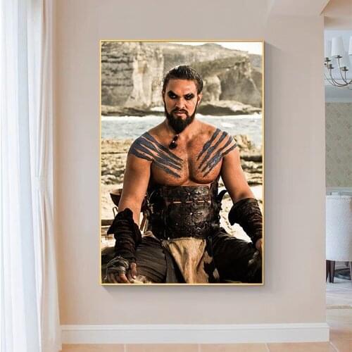 SP119 Silk Cloth Wall Poster Jason Momoa Drago Cao GOT USA Actor Art Home Decoration Gift