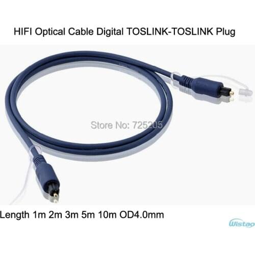 HIFI Optical Cable Digital Length 1m 2m 3m 5m 10m OD4.0mm TOSLINK-TOSLINK Plug DIY Free Shipping