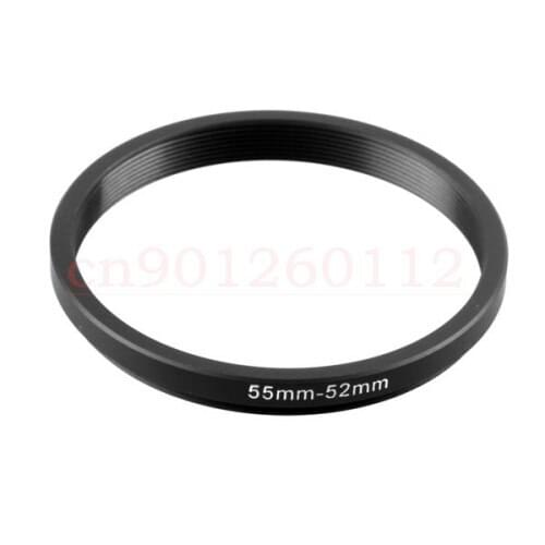 Wholesale 10pcs 55-52MM 55MM - 52MM 55 to 52 Step up Down Filter Ring adapters , LENS, LENS hood, LENS CAP, and