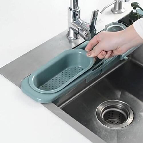 Kitchen Sink Organizer Dish Drainer Organizer For Soap Towel Racks Home Supply Kitchen Accessories Adjustable Shelf Storage Rack