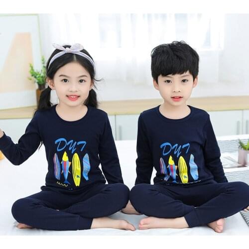 Baby Kids Pajamas Set Autumn Children Clothing Suit Long-sleeve Sleepwear Boys Cartoon Pyjamas Girls Nightwear Pijamas Infantil