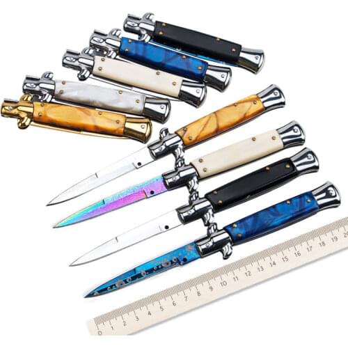 440C 58HRC high quality Stainless Steel outdoor portable pocket knife camping tactical Folding knife Survival EDC Tool Knives